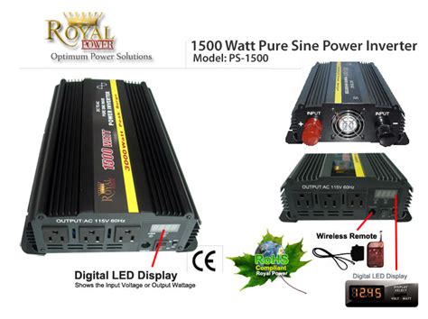 Dcac Power 1500 Watt Pure Sine Dcac Power Inverter 12v To 120v