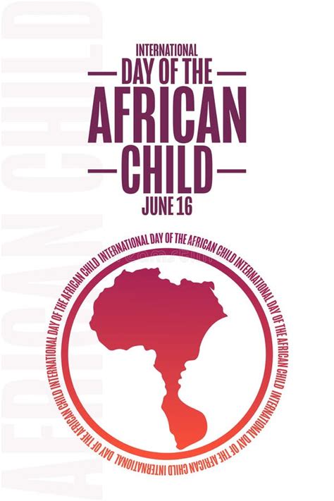 International Day Of The African Child June 16 Holiday Concept Stock