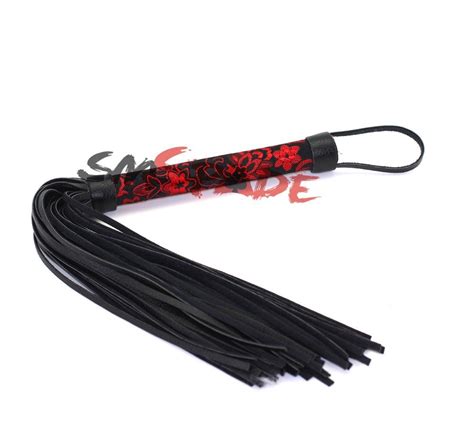 39cm Length Adult Bondage Spanker Floral Cloth Handle Sexy Whip Flogger