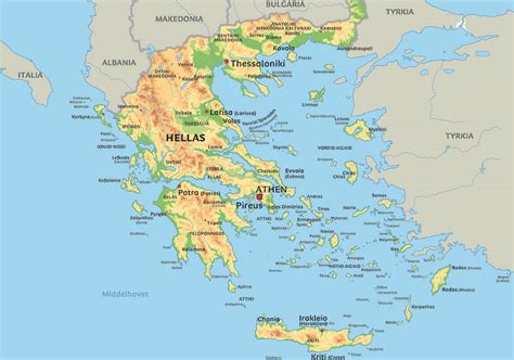 Kart Hellas se bla plasseringen av middelhavsøya Kreta