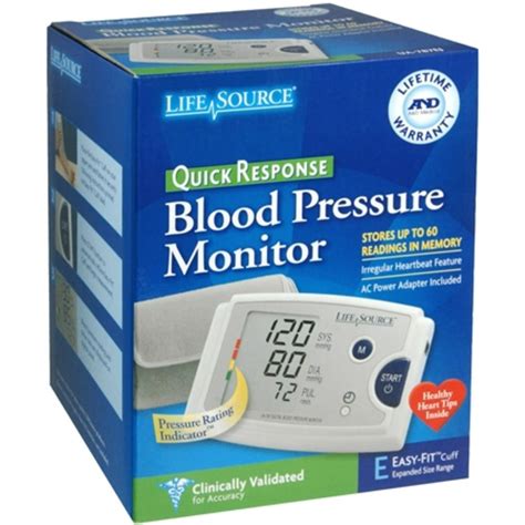 Lifesource Quick Response Blood Pressure Monitor Ua 787ej 1 Each Pack