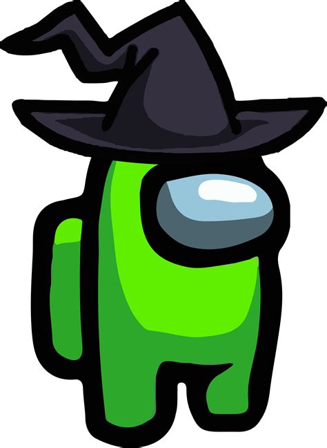 Among Us Lime Witch Hat Png