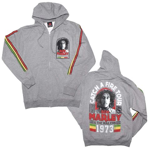 Bob Marley Bob Marley Manchester Tour Zip Hoodie Sweatshirt Men Loudtrax