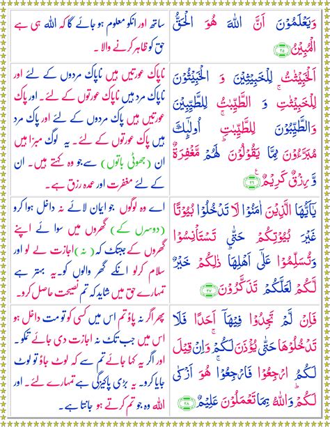 Surah An Noor Urdu Quran O Sunnat