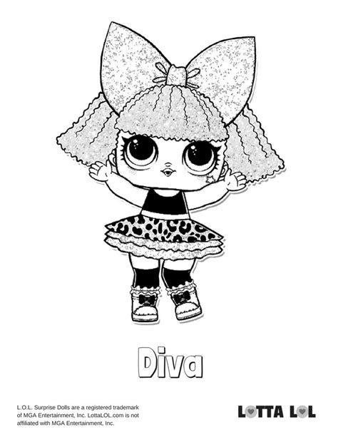 Diva Glitter Coloring Page Lotta Lol Cool Coloring Pages Coloring