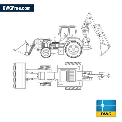 Excavator Loader Dwg Download Autocad Blocks Model