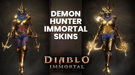 Demon Hunter Immortal Skins Cosmetics Diablo Immortal Youtube