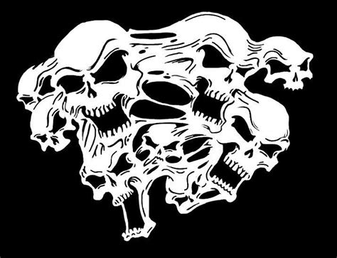 High Detail Airbrush Stencil Ghost Skulls Free Uk Postage Eur 550