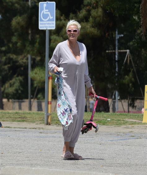 BRIGITTE NIELSEN Celebrates Mothers Day At A Park In Los Angeles