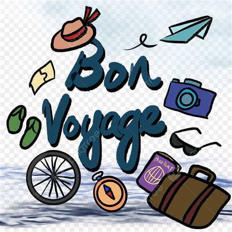 Carte De Bon Voyage En Style Cartoon Png Bon Voyage Carte De Voeux