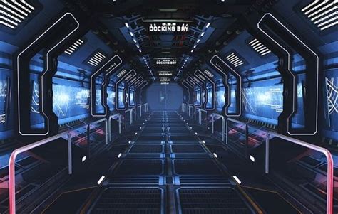 Space Corridor Spaceship Interior Sci Fi Environment Scifi Interior