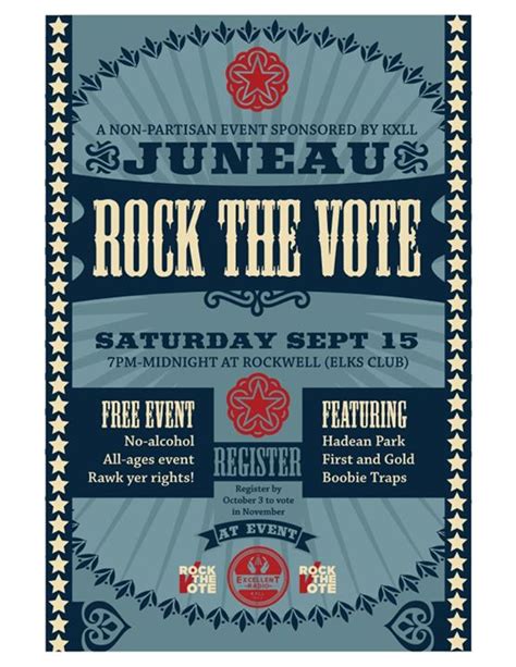 Juneaus Rock The Vote Campaign Event Poster Ktoo