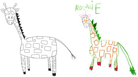 Apprendre à dessiner une girafe. Comment dessiner une girafe - Les carnets de Céleste