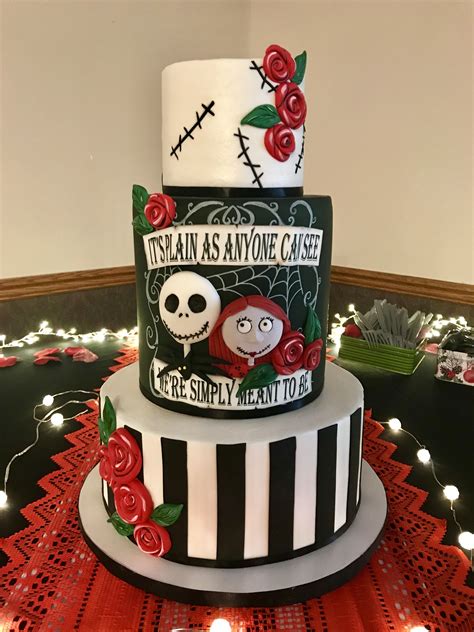 The Nightmare Before Christmas Wedding Cake Made By Teresa Lynn Cakes