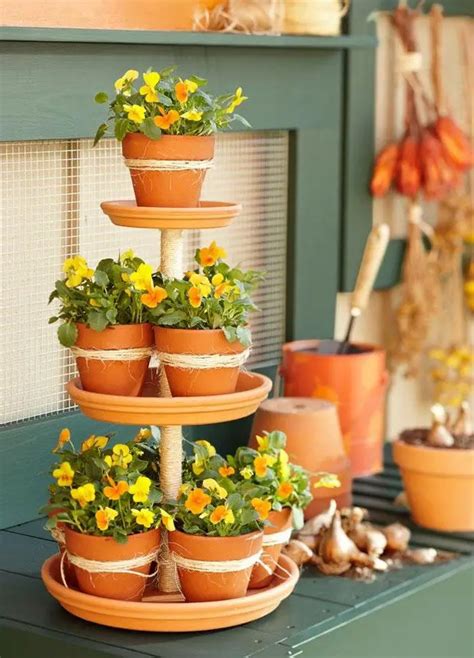 Tiered Clay Pot Centrepiece Diy Projects For Everyone