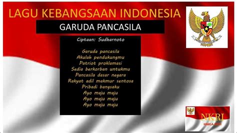 Lirik Lagu Garuda Pancasila Lagu Nasional Indonesia Dengan Lirik Youtube