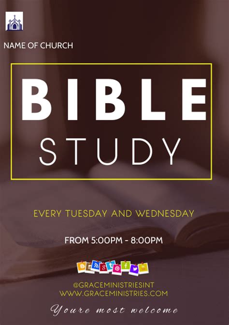 Bible Study Flyer Template Postermywall