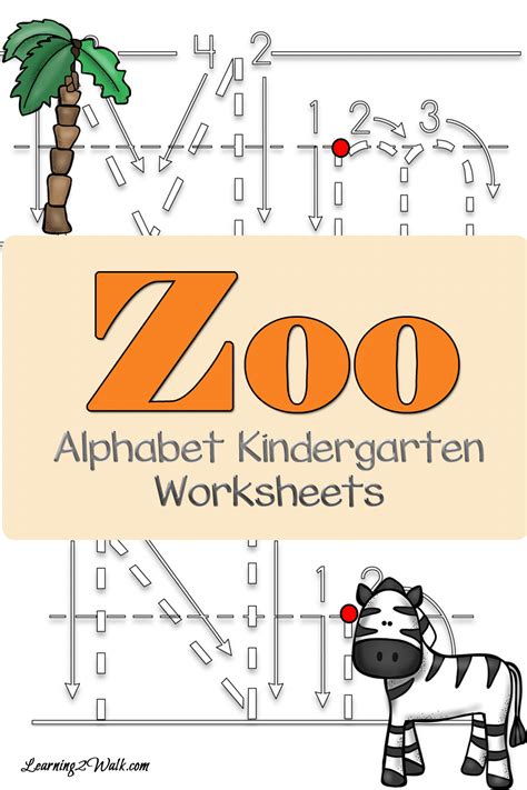 zoo alphabet kindergarten worksheets