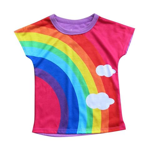 Girls Rainbow T Shirt Funny Kids Shirts Toddler Girl Rainbow Tee