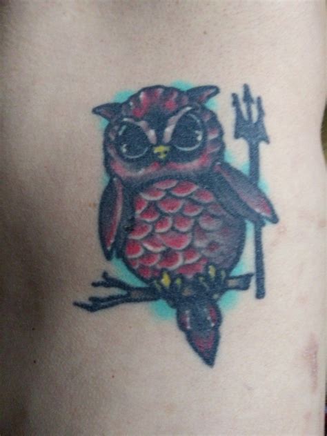 Pin By Nick Thiel On My Tatts Owl Tattoos Evil