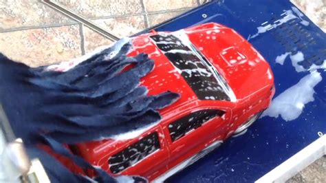 Scale Model Car Wash Mitter Curtain Foam Soap Youtube