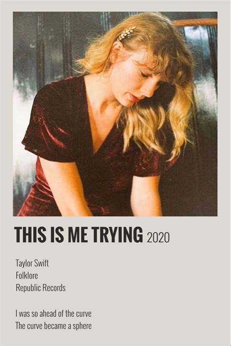 This Is Me Trying Song Poster Taylor Swift Songs Taylor Swift Music Taylor Swift Album