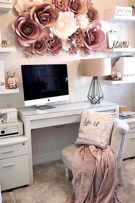 Pretty And Feminine Home Office Ideas For Women And Girl Bosses Work