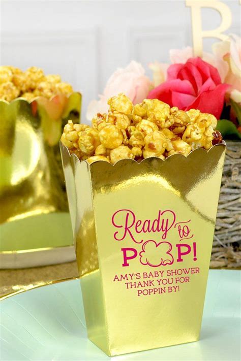 Popcorn Favor Boxes Personalized For Baby Shower Tippytoad Baby