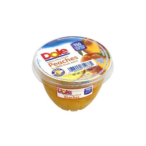 Dole Sliced Peaches In 100 Fruit Juice Cups 7 Oz 12 Count Walmart