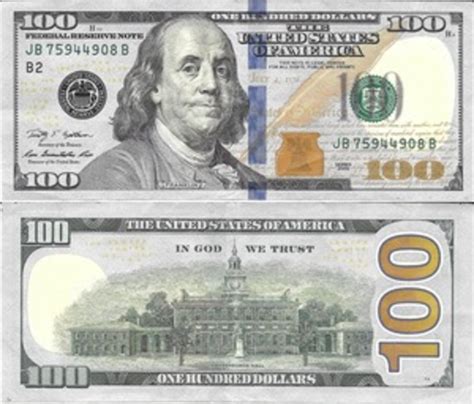 100 Dollars Federal Reserve Note Colored United States Numista