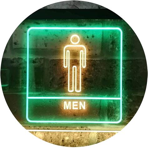 men bathroom restroom led neon light sign way up ts