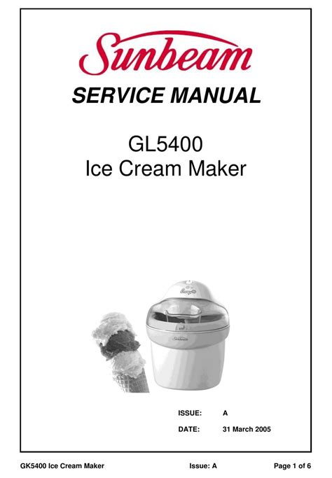 Sunbeam Gl5400 Service Manual Pdf Download Manualslib