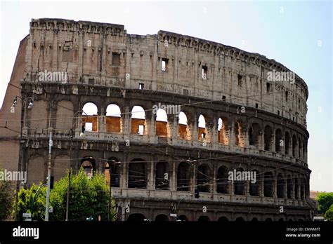 Roman Colliseum Rome Italy Europe Mediterranean Stock Photo Alamy