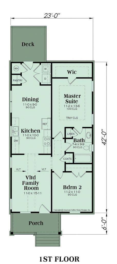 Traditional Plan 966 Square Feet 2 Bedrooms 1 Bathrooms Patterson