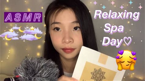 [asmr] pampering you relaxing spa day ep 1 personal attention mouth sounds crinkles