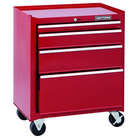 Craftsman 4 Drawer Homeowner Red Rolling Cabinet