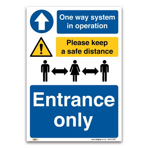 Exit Entrance Only Retail Customer Traffic One Way Metre Social
