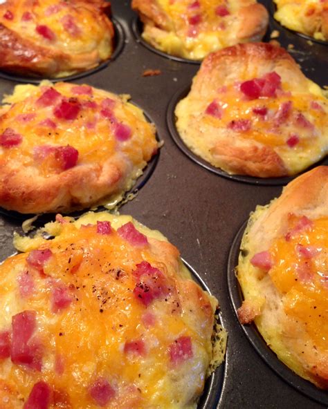 Ham Egg And Cheese Biscuit In Muffin Pan