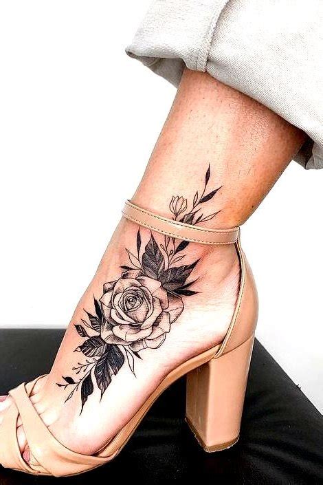 Foot Tattoos For Women In 2020 Anklet Tattoos For Women Anklet