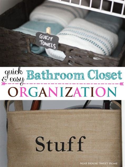 Bathroom Closet Organization Made Easy Click To Find Quick Tips And