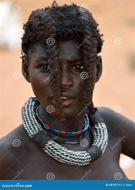 Himba Girl Portrait Namibia Editorial Photo Image Of Local Namibia