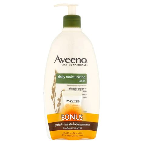 Aveeno Daily Moisturizing Lotion Protect Hydrate Lotion Sunscreen Broad Spectrum Spf 30