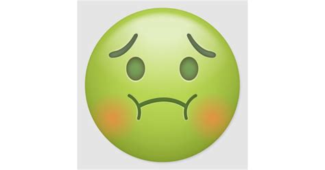 Emoji meanings for all emojis and all emoji games. Sick note Emoji Face Classic Round Sticker | Zazzle.com