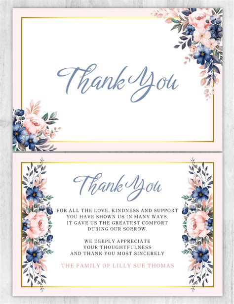 Thank You Card 2122 Disciplepress Memorial And Funeral Printing