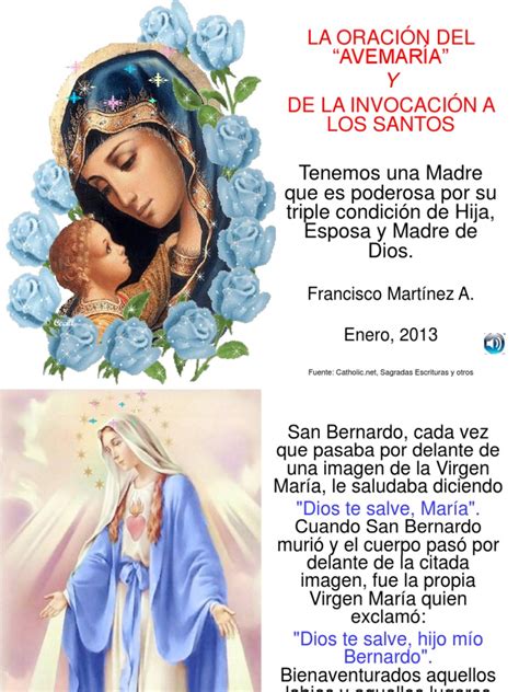 La Oración Del Ave María María Madre De Jesús Oración