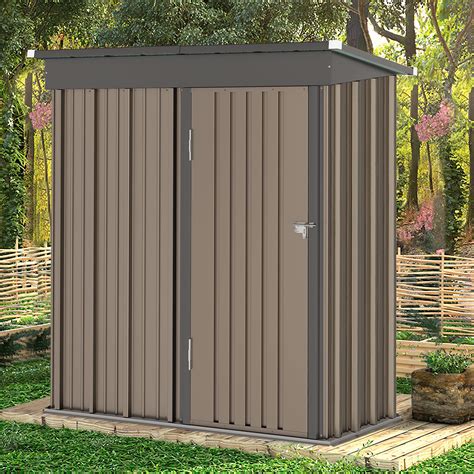 Buy Amopatio Outdoor Storage Shed X Feet Heavy Duty Metal Sheds Waterproof Tool Shed For