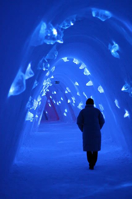 Frozen Blue Corridor At Levi Ice Hotel Finland Its A Beautiful World
