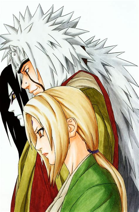 Orochimaru Tsunade Jiraiya Naruto Jiraiya Naruto Naruto Art