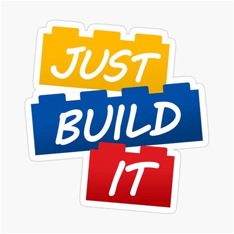 Just Build It Brick Master Toy Building Blocks Sticker By Briansmith84