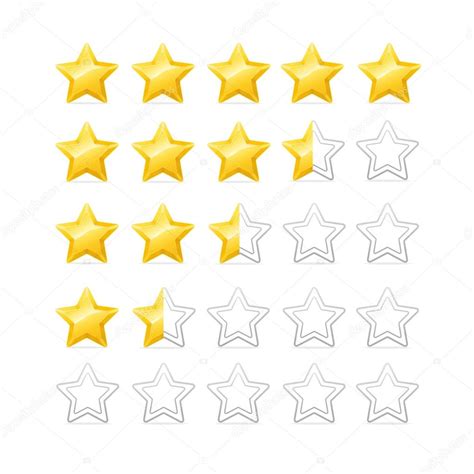 Stars Rating Vector — Stock Vector © Mousemd 84963920